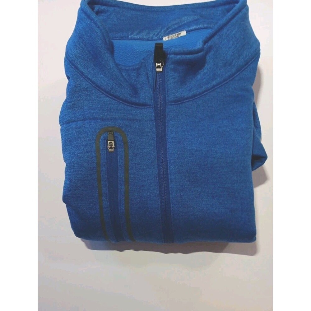 Callaway Sweater Mens 2X Blue Fleece Pullover 1/4 Zip Pockets Golf Casual